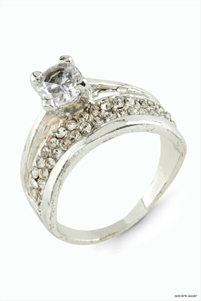 ZERO LAND Spt-Gld Single Stone (123854) Ring 7