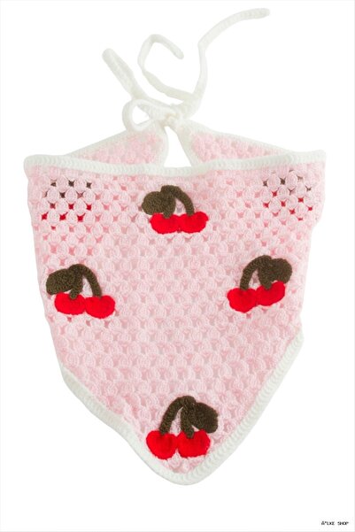 ZERO LAND Ilkestor Cherry Knitted Bohemian (224249) Bandana Pink