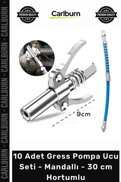 Carlburn Ειδικής Παραγωγής 10000 PSI M10 Μεταλλικό Σετ Αντλίας Λιπαντικού 10 ...