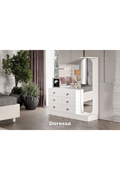 Doressa Living City White Boy Aynalı Şifonyer