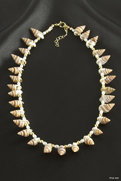 ZERO LAND Ilkestor Sea Shell Pearl (222945) Necklace Brown