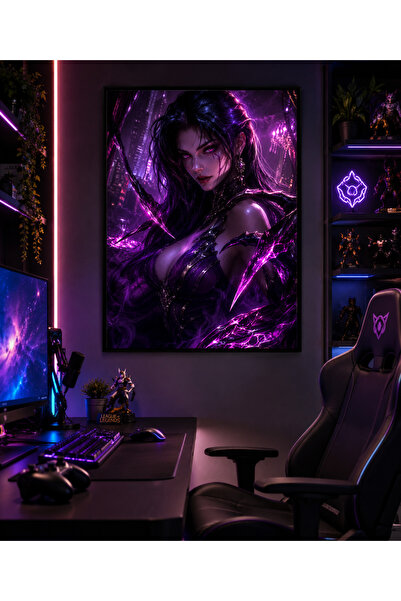 Miutic Print Studio Tablou Gaming League of Legends – Evelynn, Demonul Seducț...