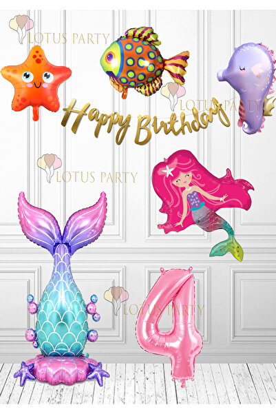 LOTUS PARTY Mermaid Set Purple Sea Horse - Colorful Fish - Mermaid - Mermaid ...