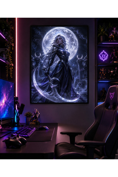 Miutic Print Studio Tablou Gaming League of Legends – Diana, Războinica Lunii...