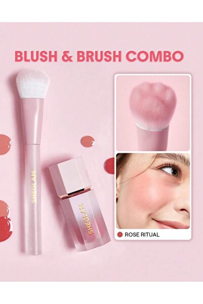 SHEGLAM [2 Pcs] Color Bloom Liquid Blush & Brush Bundle Set
