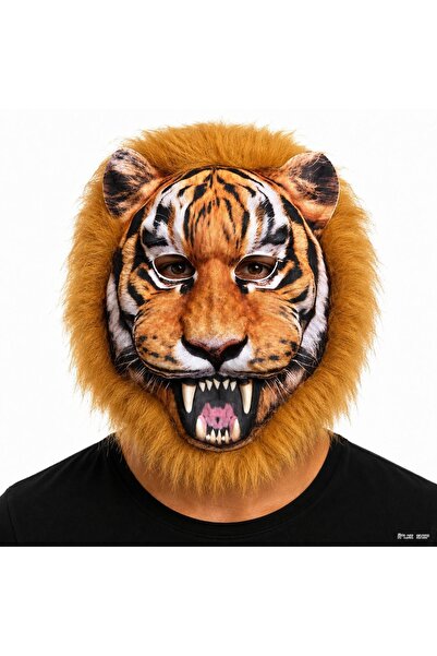 ZERO LAND Ilkestor Brown Mane Long Toothed Tiger Hair (220307) Eva Mask