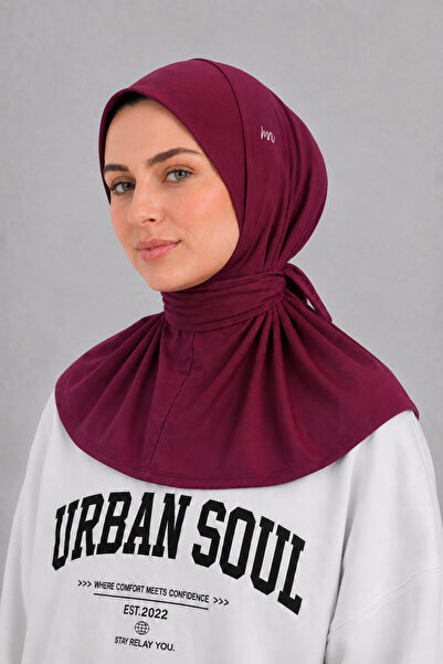 Merve Nayir Bordo Athletic Hijab Sports Hijab - Suitable for Daily and Traini...