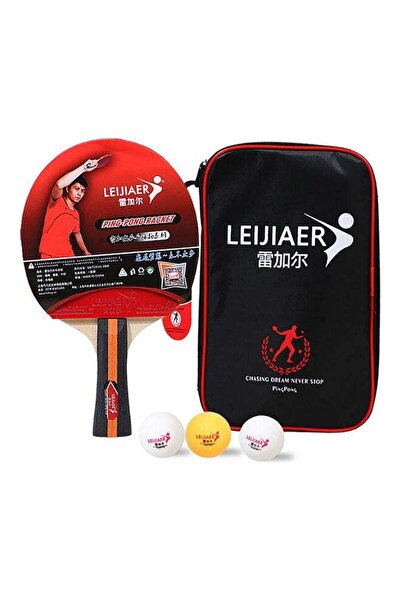 Leijiaer 5-Piece Table Tennis Racket And Ball Kit