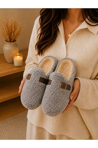 BYRAMSE Women's Closed-Front Comfortable Home Slippers with Buckle and Light ...