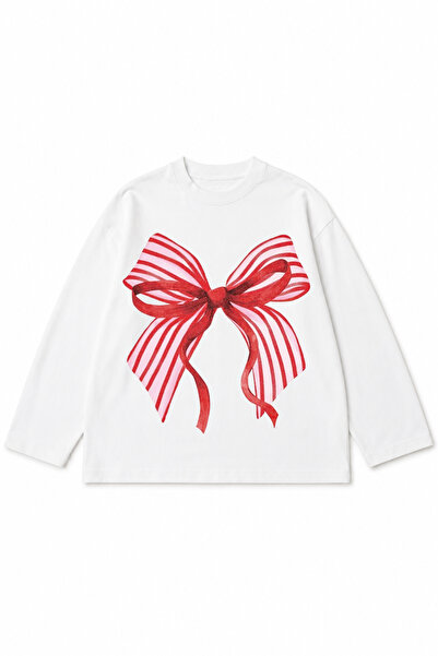 c.c.l. coccolin kids baby clup Kız Çocuk Oversize Fiyonk Baskılı Uzun Kollu T...