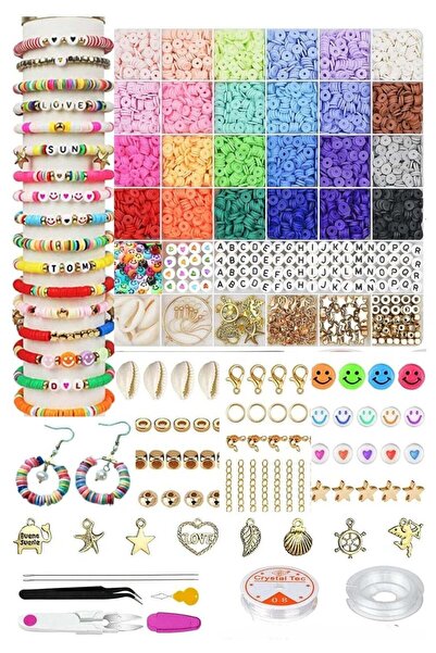 Generic SYKON Bracelet making kit, 6000+ Clay Beads for Bracelet Making - DIY...