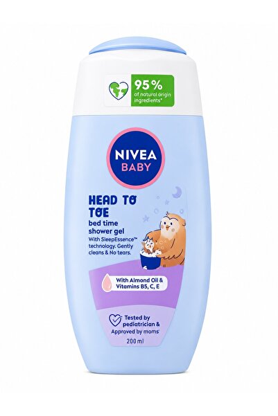 NIVEA Baby Head to Toe Bedtime Shower Gel, Gel de Duș pentru Copii, 200 ml, S...