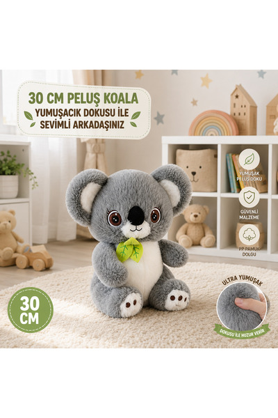 İmraden Koala Peluş Yumuşak Koala Peluş Uykucu Koala Peluş 30 CM
