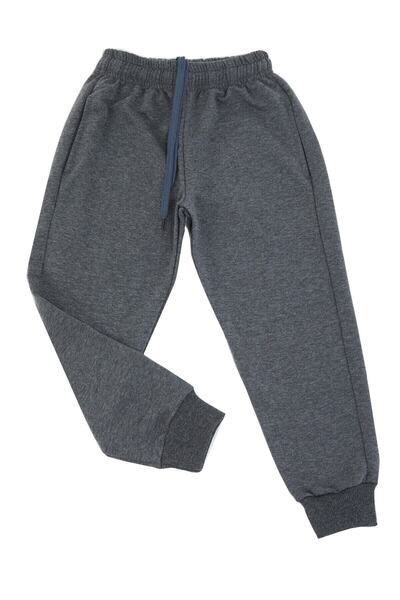 EYAX MODA Children's Daily Sweatpants Anthracite 2 Thread Lycra Non-Knee Leng...