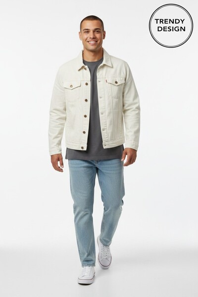 Trendy Design Premium Cotton Denim Jacket – Classic Denim and Everyday Comfort