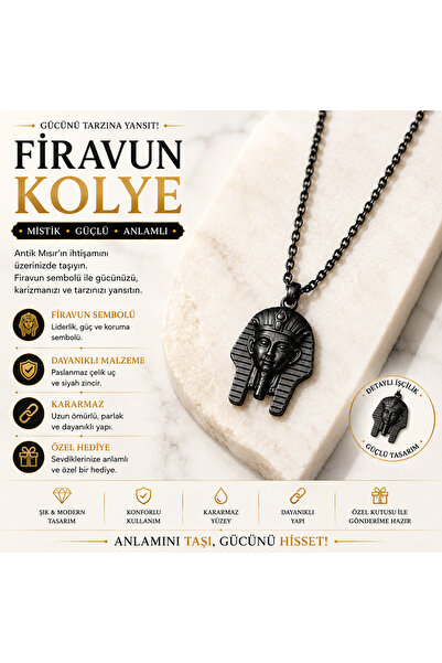 FG KONNİCHİWA HAÇ ISTAVROZ NIL KEY STEEL PENDANT WITH HAIR ICON MOUNT