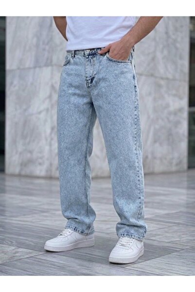 ElitWear Baggy Fit Likrasız Erkek Jeans Pantolon