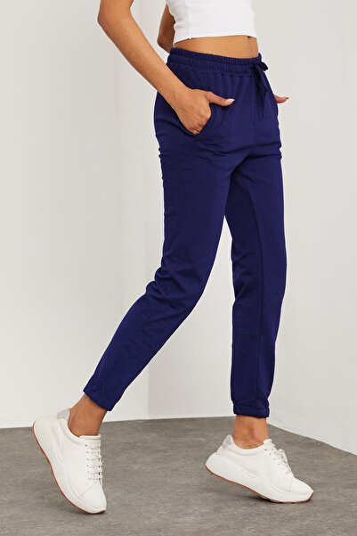 EYAX MODA Combed Cotton Ribbed Sweatpants