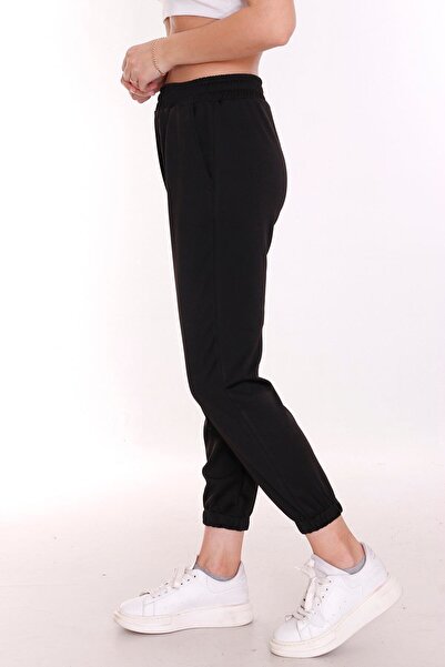 EYAX MODA Women's Black Jogger Sweatpants