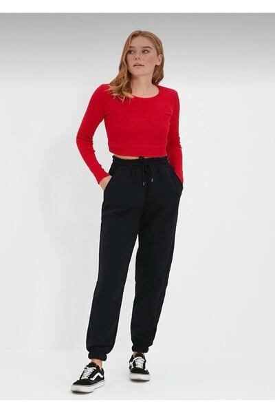 EYAX MODA Three Thread Raised Pocket Elastic Leg Sweatpants