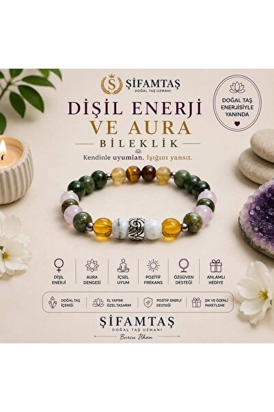 ŞİFAMTAŞ Dişil Enerji & Aura Doğal Taş Bileklik