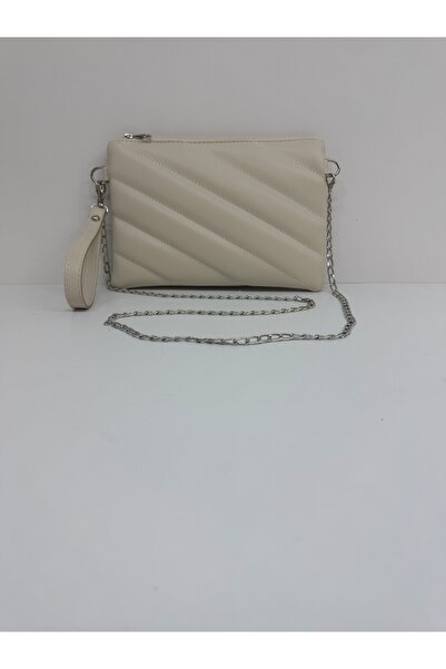 Nakışlı zincirli portföy & clutch çantası