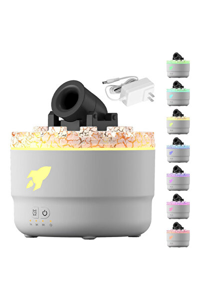 Teno ®   Difuzor de aromaterapie în formă de corn, 300ml, LED cu 7 culori, Co...