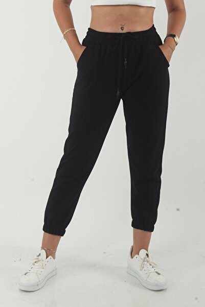 EYAX MODA Women's Black Sweatpants