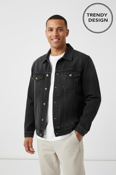 Trendy Design Premium Cotton Denim Jacket – Classic Denim and Everyday Comfort