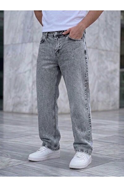 ElitWear Baggy Fit Likrasız Erkek Jeans Pantolon