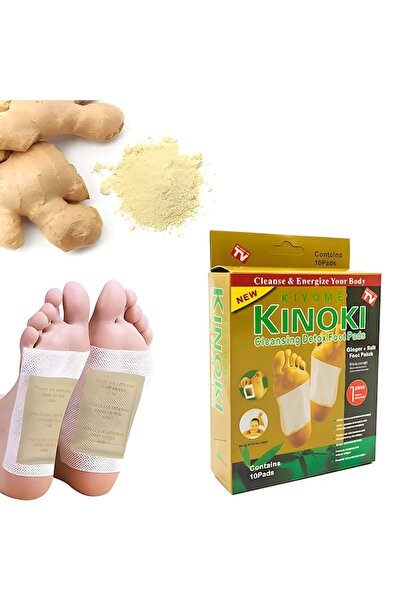 Teno KINOKI Teno® Detox Foot Patches, 10-Pack, Ingredients, Turmeric, Gold