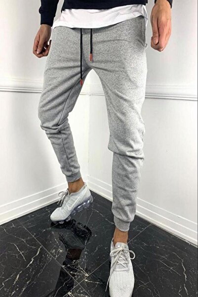 EYAX MODA Men's Gray Skinny Leg Slimfit Tracksuit