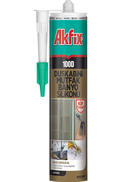 Akfix 100D DUŞAKABİN SİLİKONU 280ML ŞEFFAF (24) (24 Adet / 1 Koli)