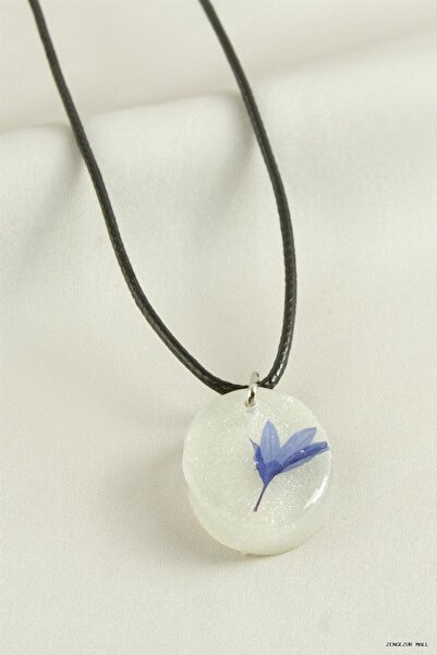 ZERO LAND Zngzrmll Cornflower Oval Epoxy (14219) Pendant Blue