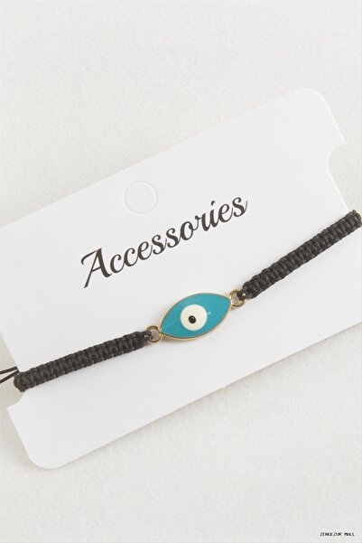 ZERO LAND Zngzrmll Oval Evil Eye Macrame Braided (13958) Bracelet Black