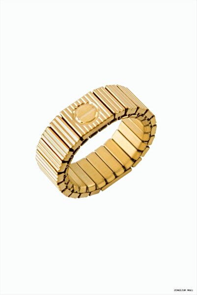 ZERO LAND Zngzrmll Spring-Loaded Men's Steel (12717) Ring Yellow