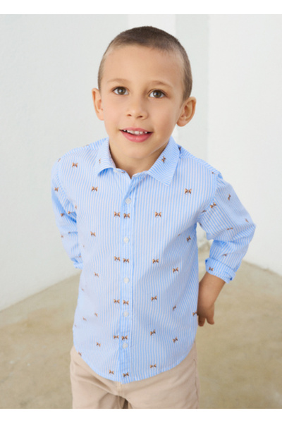 MAYORAL Blue Boy's Patterned Shirt 4146