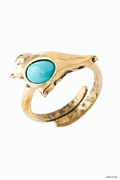 ZERO LAND Zngzrmll Bird Natural Stone Authentic (12910) Ring Turquoise