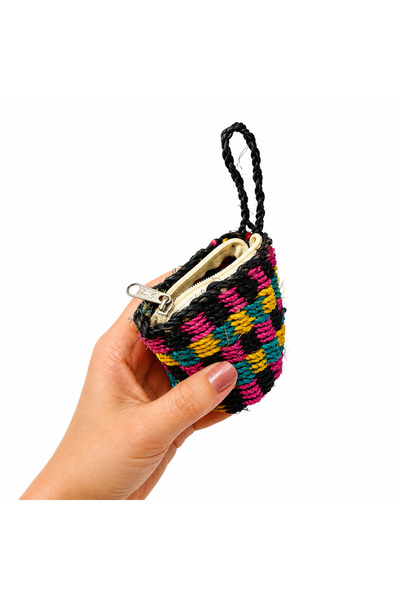 AFLM Crafts Women’s Handwoven Coin Purse – Small Woven Wallet, Assorted Colors – Amelie