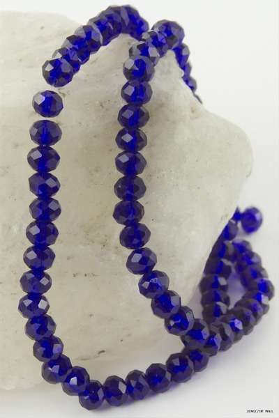 ZERO LAND Zngzrmll Colorful Crystal String Stone 6 (11801) mm Navy Blue