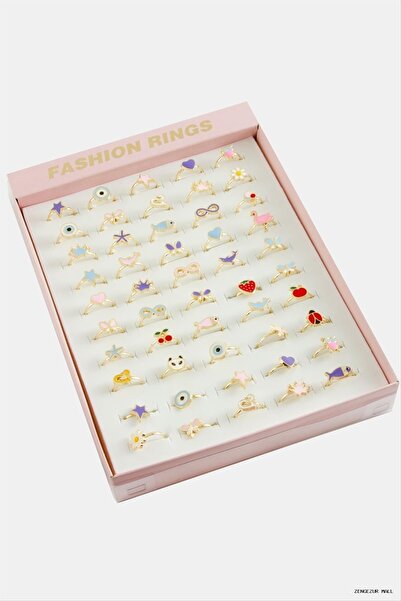 ZERO LAND Zngzrmll Mixed Enamel Ring 1 (13502) Piece Yellow