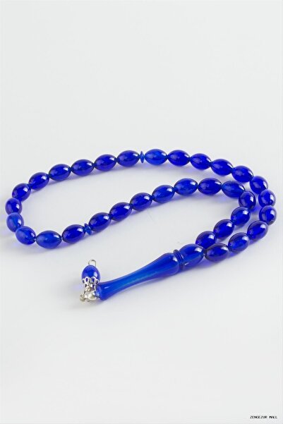 ZERO LAND Zngzrmll Olive Shaped Plastic Prayer Beads 8X11 (14105) mm Blue