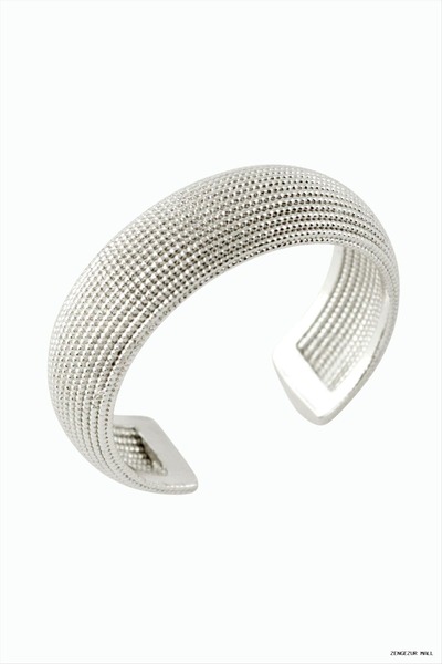 ZERO LAND Zngzrmll Dotted Metal Ring (12555) Silver Color