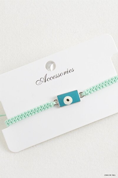 ZERO LAND Zngzrmll Rectangular Evil Eye Macrame Braided Bracelet (13929) Wate...