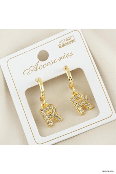 ZERO LAND Zngzrmll Lettered New Season Metal (21209) Stone Earrings