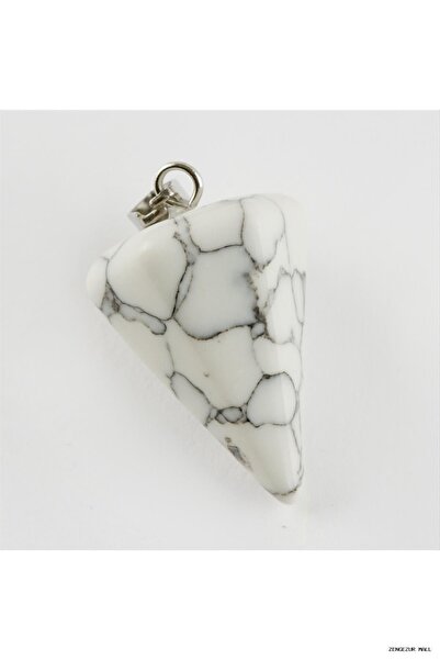 ZERO LAND Zngzrmll Howlite Pandul Natural Stone Necklace (21011) White Tip