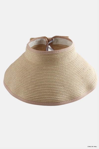 ZERO LAND Zngzrmll Velcro Straw Beach Hat (15636) Powder Color