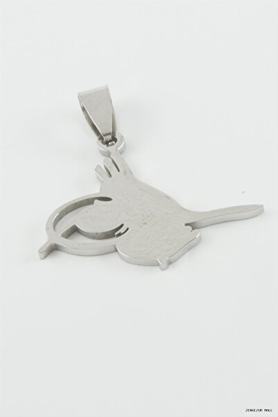 ZERO LAND Zngzrmll Tuğra Çelik Pendant 2.8 cm (20526) Silver Color