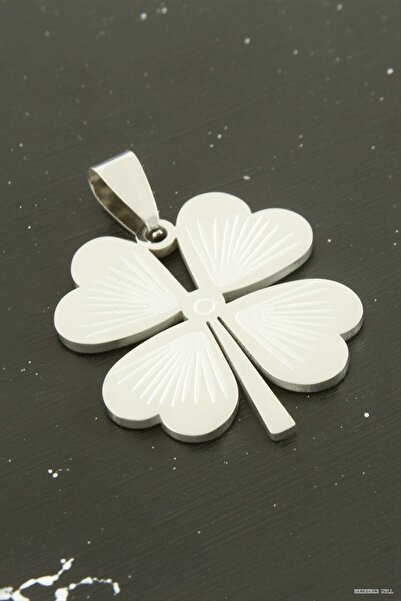 ZERO LAND Zngzrmll Clover Steel Pendant 3.5cm (22921) Silver Color