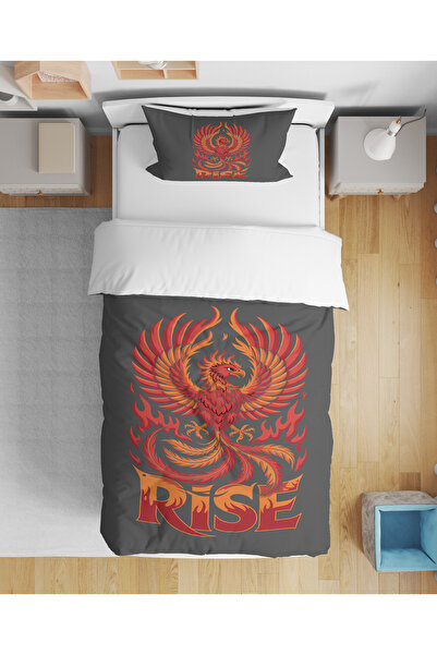 Levva Home Phoenix Patterned 3D Digital Printed Single Duvet Cover Set Withou...